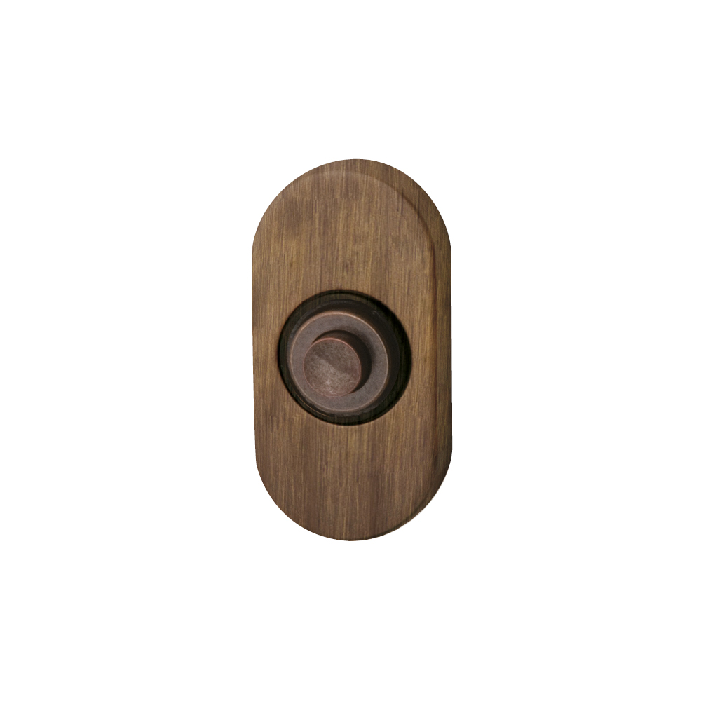 95136163 Beldrukker ovaal matbrons