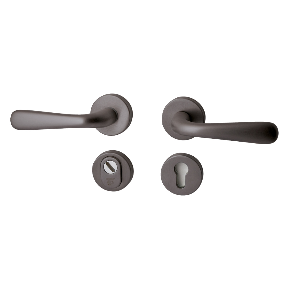 95401115S Achterdeurgarnituur Monza + Silvia PVD gun metal