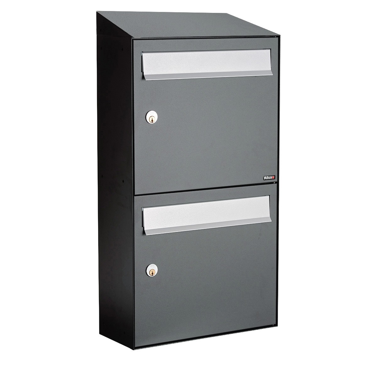 Brievenbus systeem Flow Brievenbus Flow 2-hoog met dak antraciet