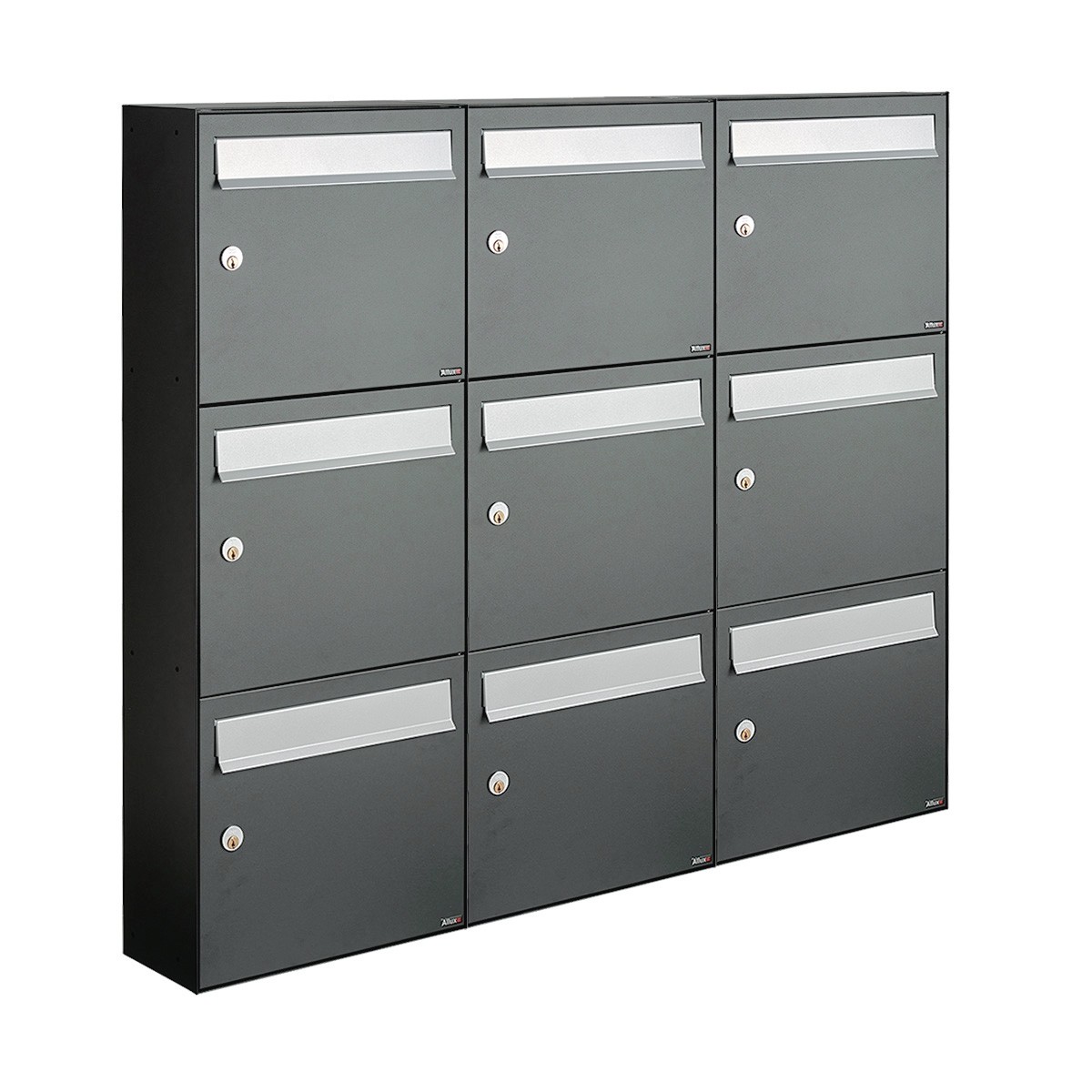 Brievenbus systeem Flow Brievenbus Flow 3-breed, 3-hoog antraciet