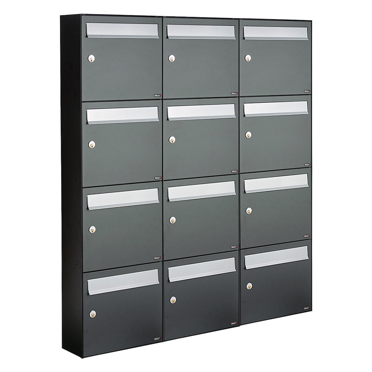 Brievenbus systeem Flow Brievenbus Flow 3-breed, 4-hoog antraciet