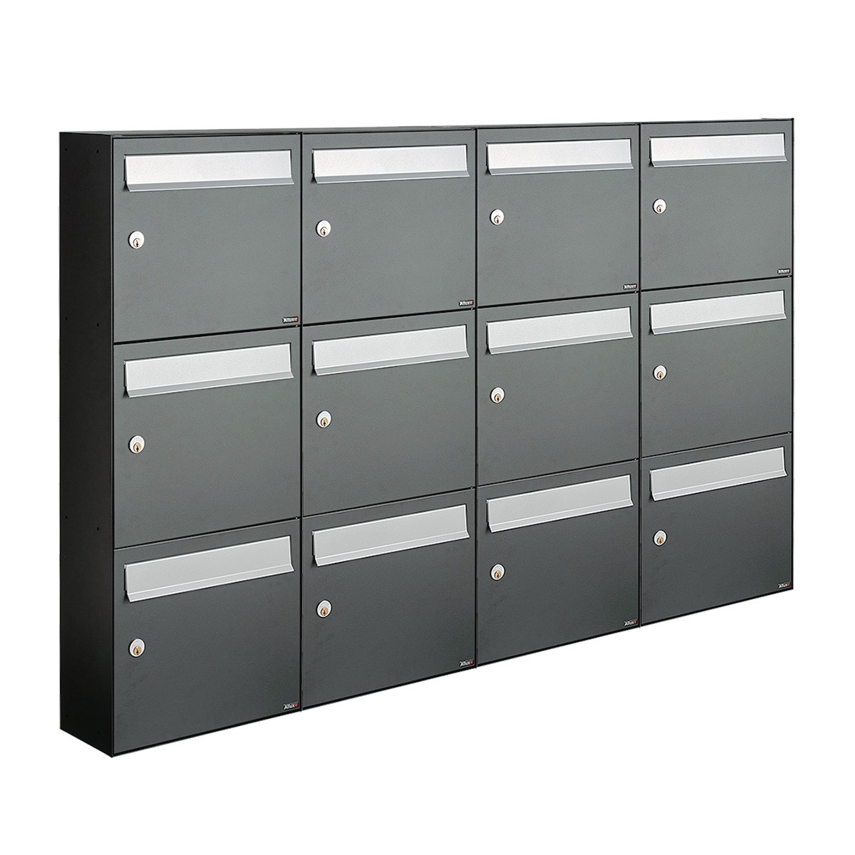 Brievenbus systeem Flow Brievenbus Flow 4-breed, 3-hoog antraciet