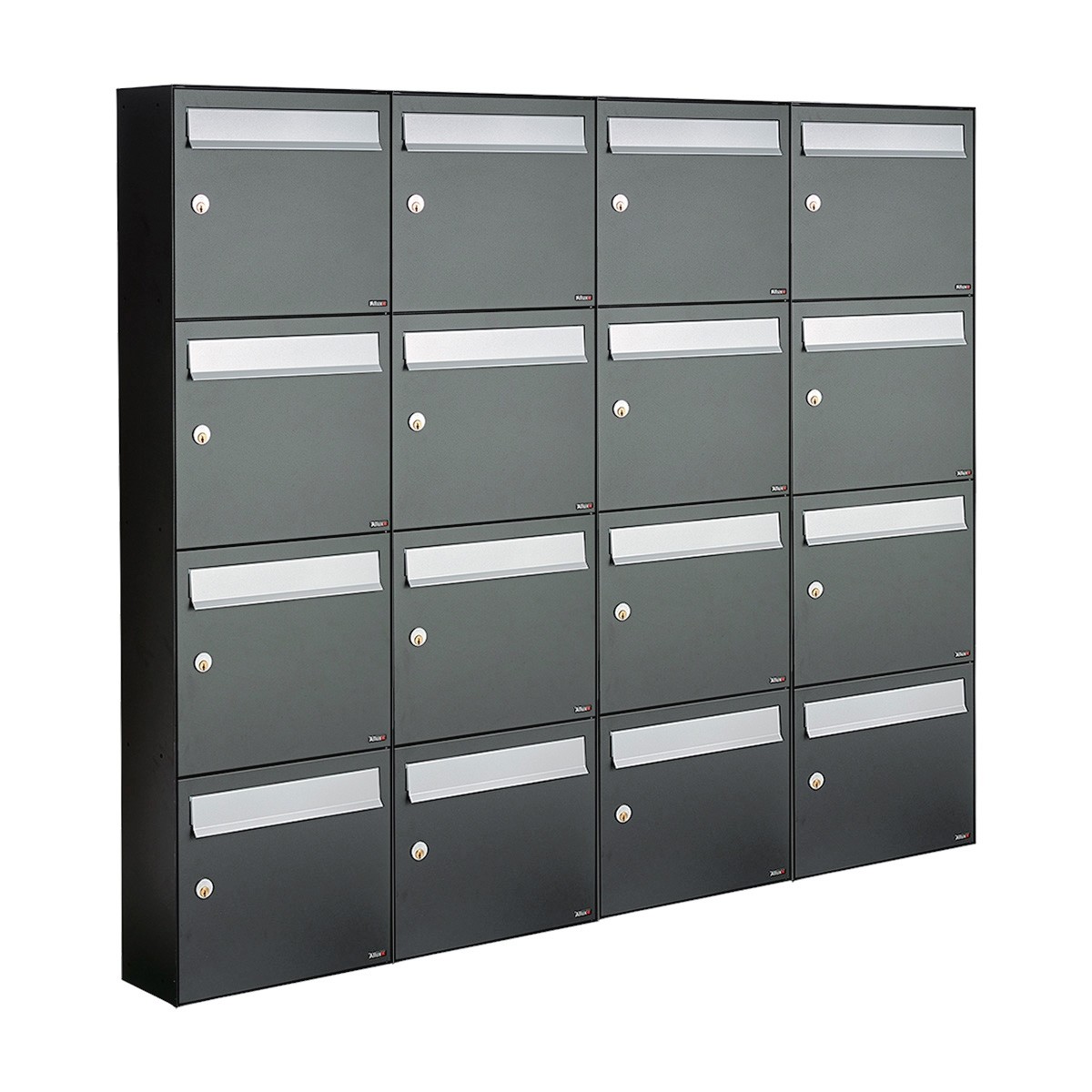 Brievenbus systeem Flow Brievenbus Flow 4-breed, 4-hoog antraciet