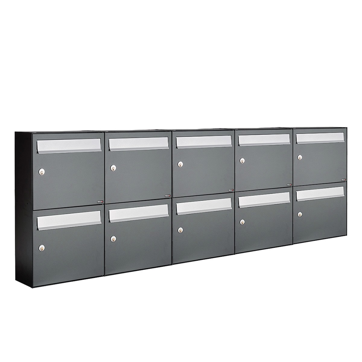 Brievenbus systeem Flow Brievenbus Flow 5-breed, 2-hoog antraciet