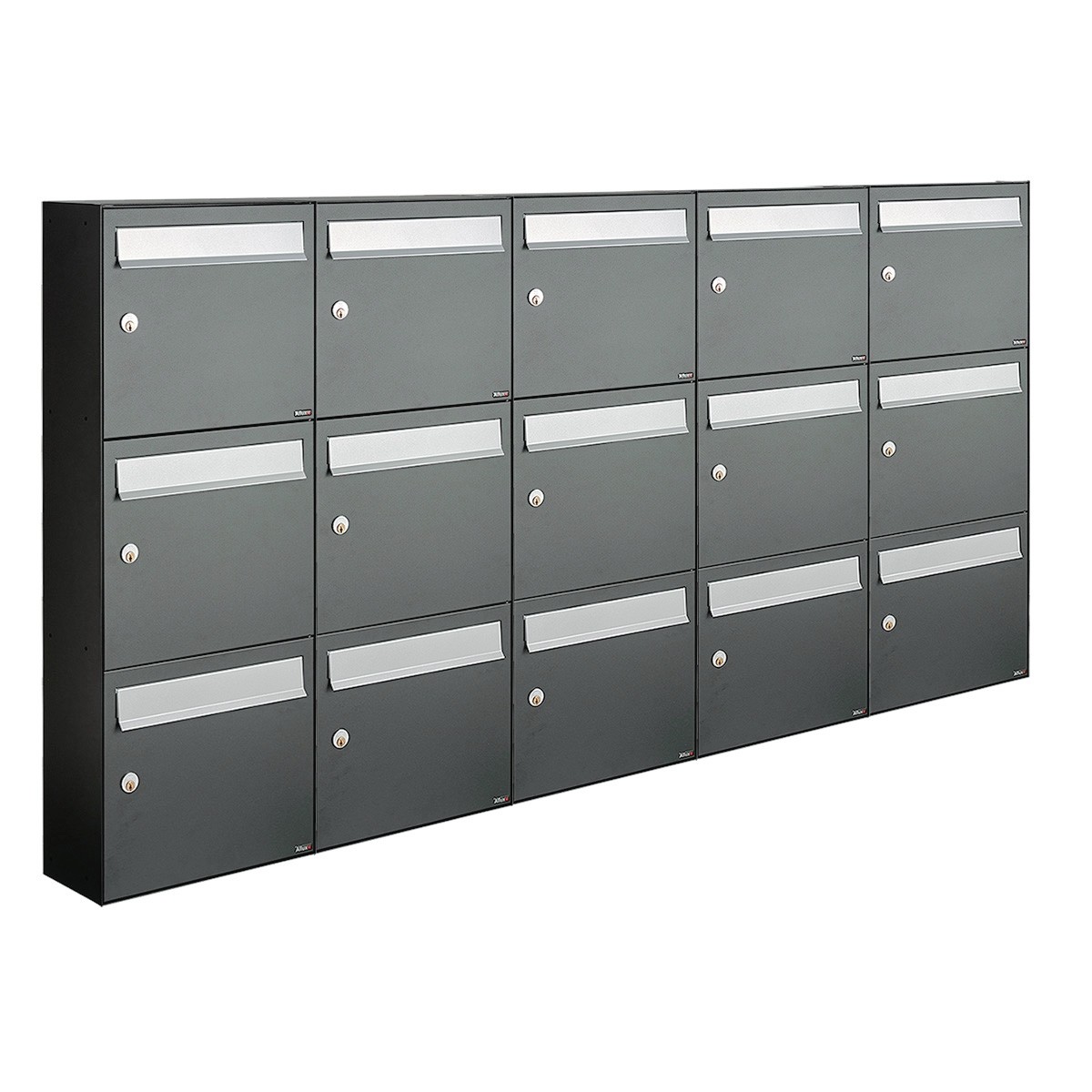 Brievenbus systeem Flow Brievenbus Flow 5-breed, 3-hoog antraciet