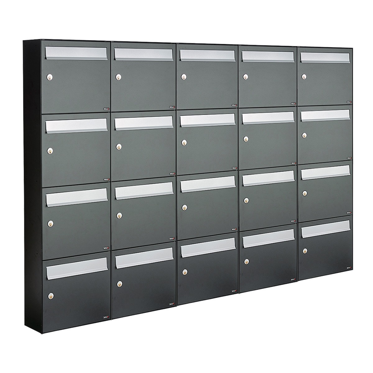 Brievenbus systeem Flow Brievenbus Flow 5-breed, 4-hoog antraciet