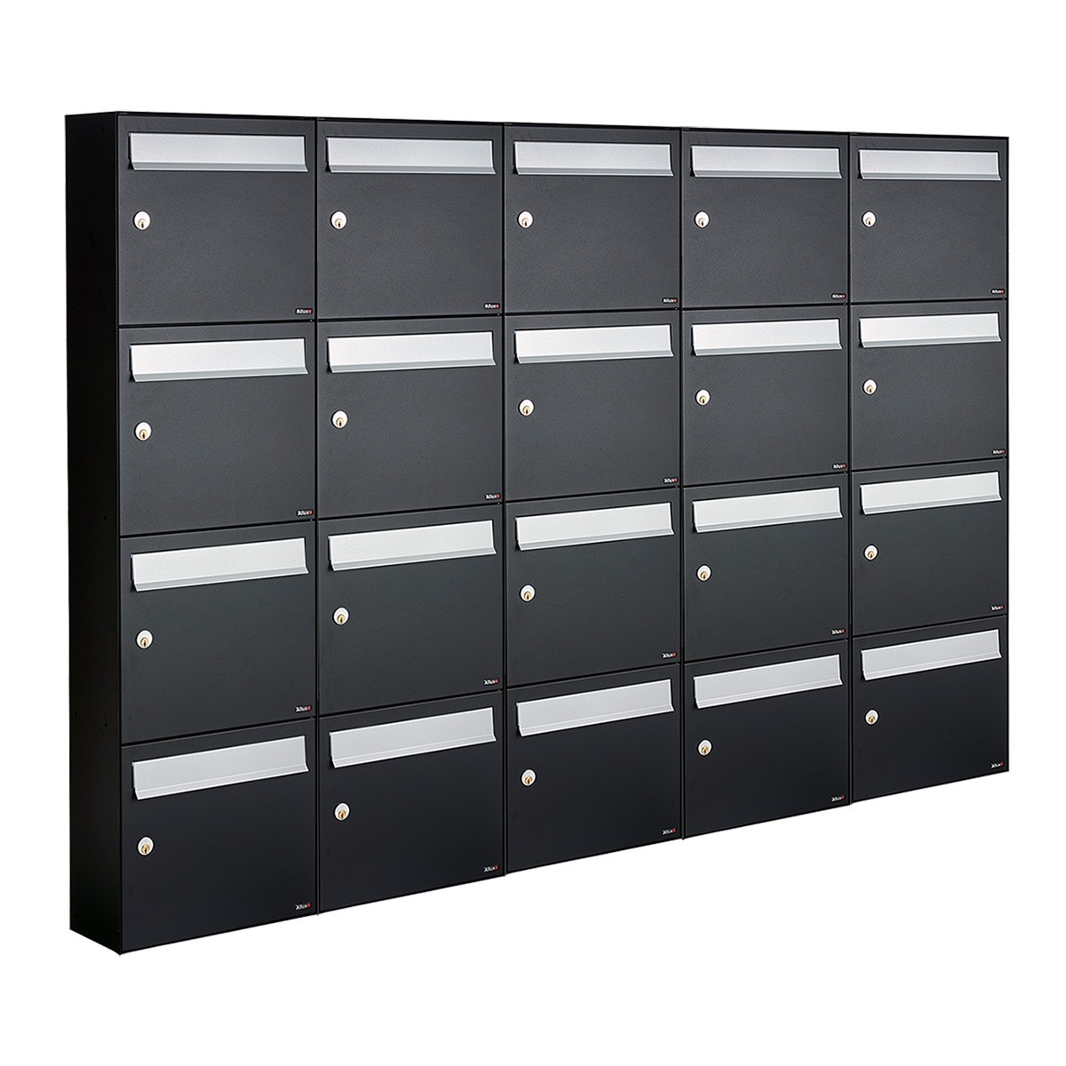 Brievenbus systeem Flow Brievenbus Flow 5-breed, 4-hoog zwart