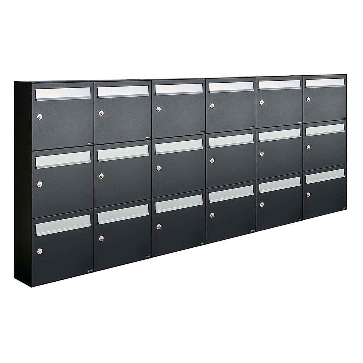 Brievenbus systeem Flow Brievenbus Flow 6-breed, 3-hoog zwart