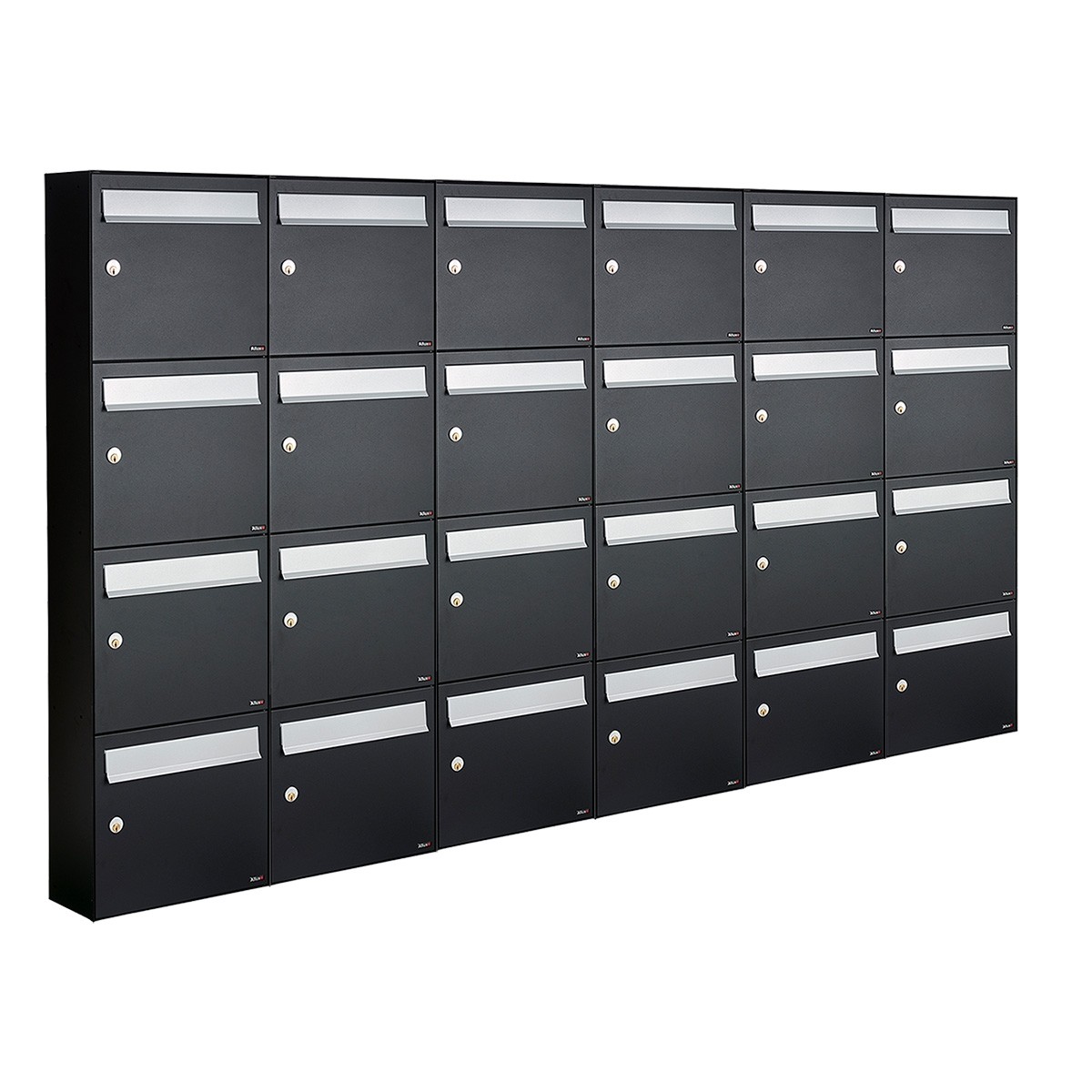 Brievenbus systeem Flow Brievenbus Flow 6-breed, 4-hoog zwart