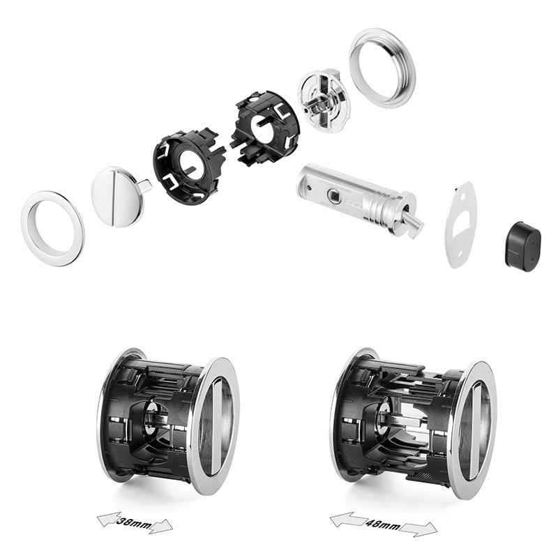 Schuifdeurslot zwart vierkant Schuifdeurslot zwart vierkant