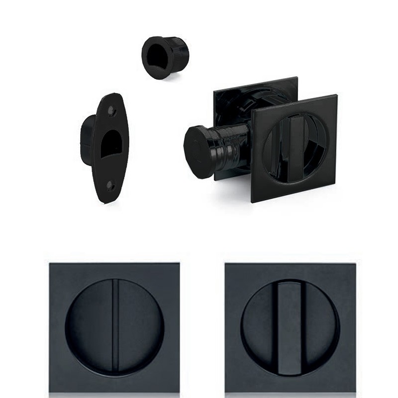 Schuifdeurslot zwart vierkant Schuifdeurslot zwart vierkant