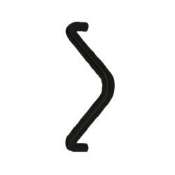 Handgreep Dover 30x350mm PUURzwart