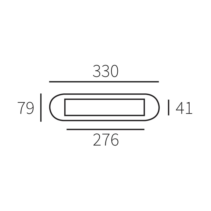BRIEFPLAAT COMBINATIE 330X79MM